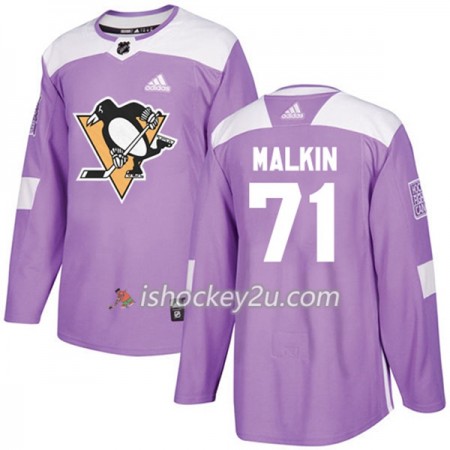 Mænd NHL Pittsburgh Penguins Trøje Evgeni Malkin 71 Adidas 2017-2018 Lilla Fights Cancer Practice Authentic Mænd NHL Pittsburgh Penguins Trøje Evgeni Malkin 71 Adidas 2017-2018 Lilla Fights Cancer Practice Authentic